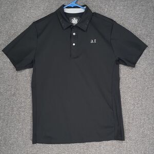 Amedeo Testoni polo‎ shirt Adult M black short sleeve preppy mens designer